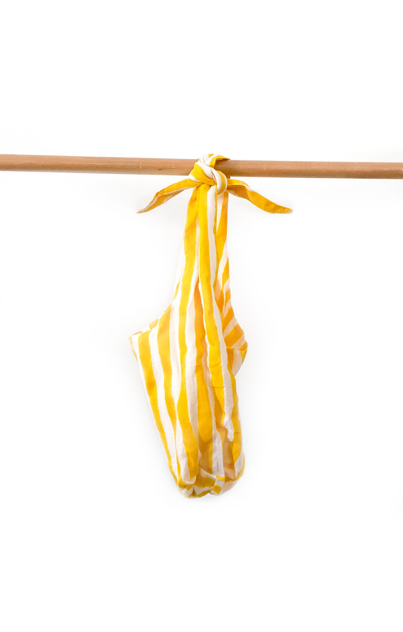 Stripe Bento Bag - Yellow